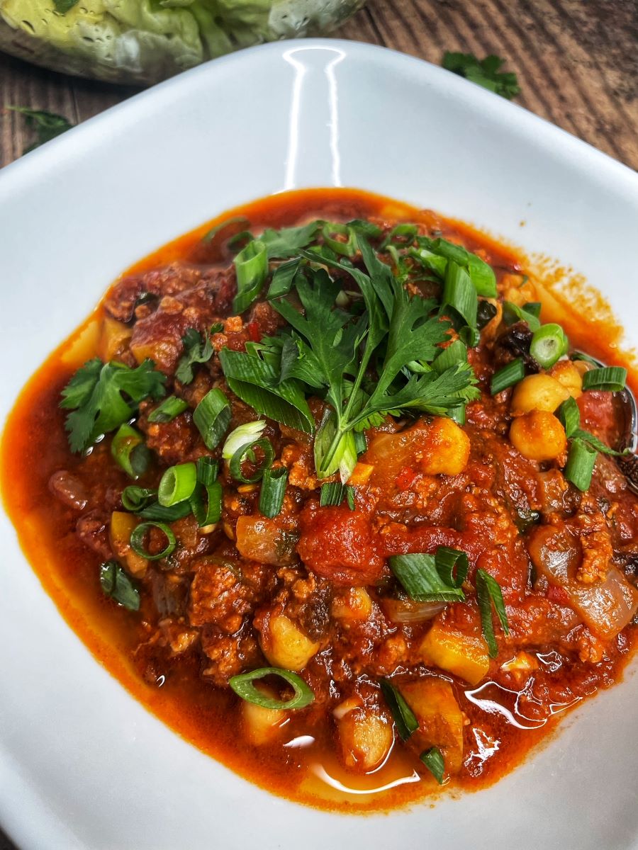 Moroccan Grass Fed Lamb Chickpea Stew