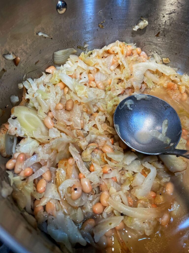 One Pot Savory Cabbage Stew