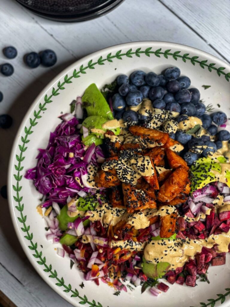 Purple Tempeh Tahini Bowl