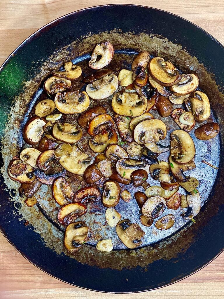 Pan Roasted Caramelized Mushrooms