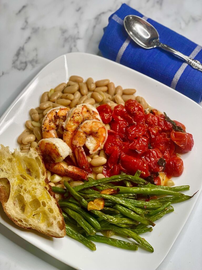 Quick Easy Stovetop Shrimp Cannellini Bean Stew