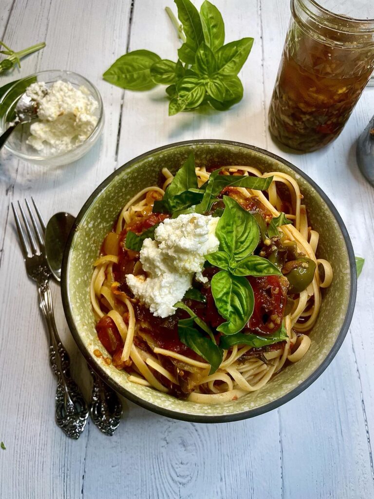 Linguini Marinara Ricotta