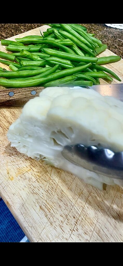 Steamed Cauliflower and Green Beans