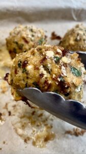 Greek Feta Sundried Tomato Chicken Meatball