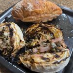 Charred Cabbage Piccata and Roasted Chicken