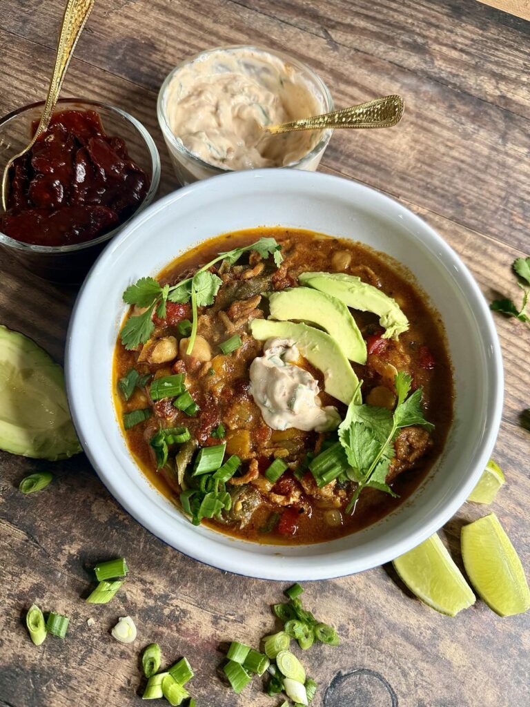 Detox Curry Turkey Chickpea Chili Bowl