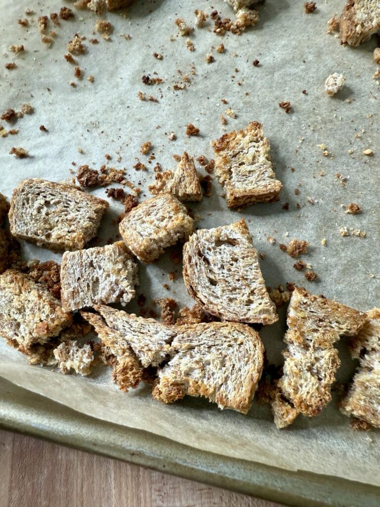 Healthy Homemade Sprouted Grain Croutons